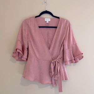 Francesca’s silky rose blouse